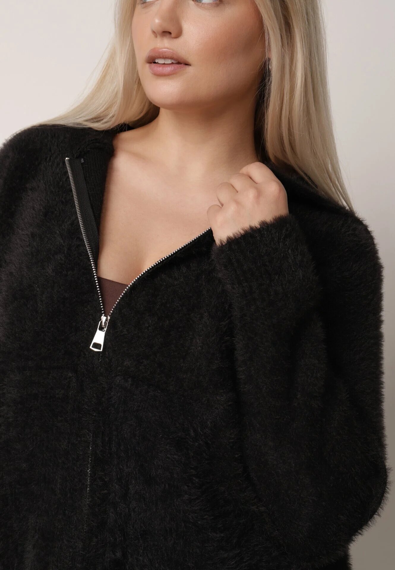 j&x Cardigan Negru