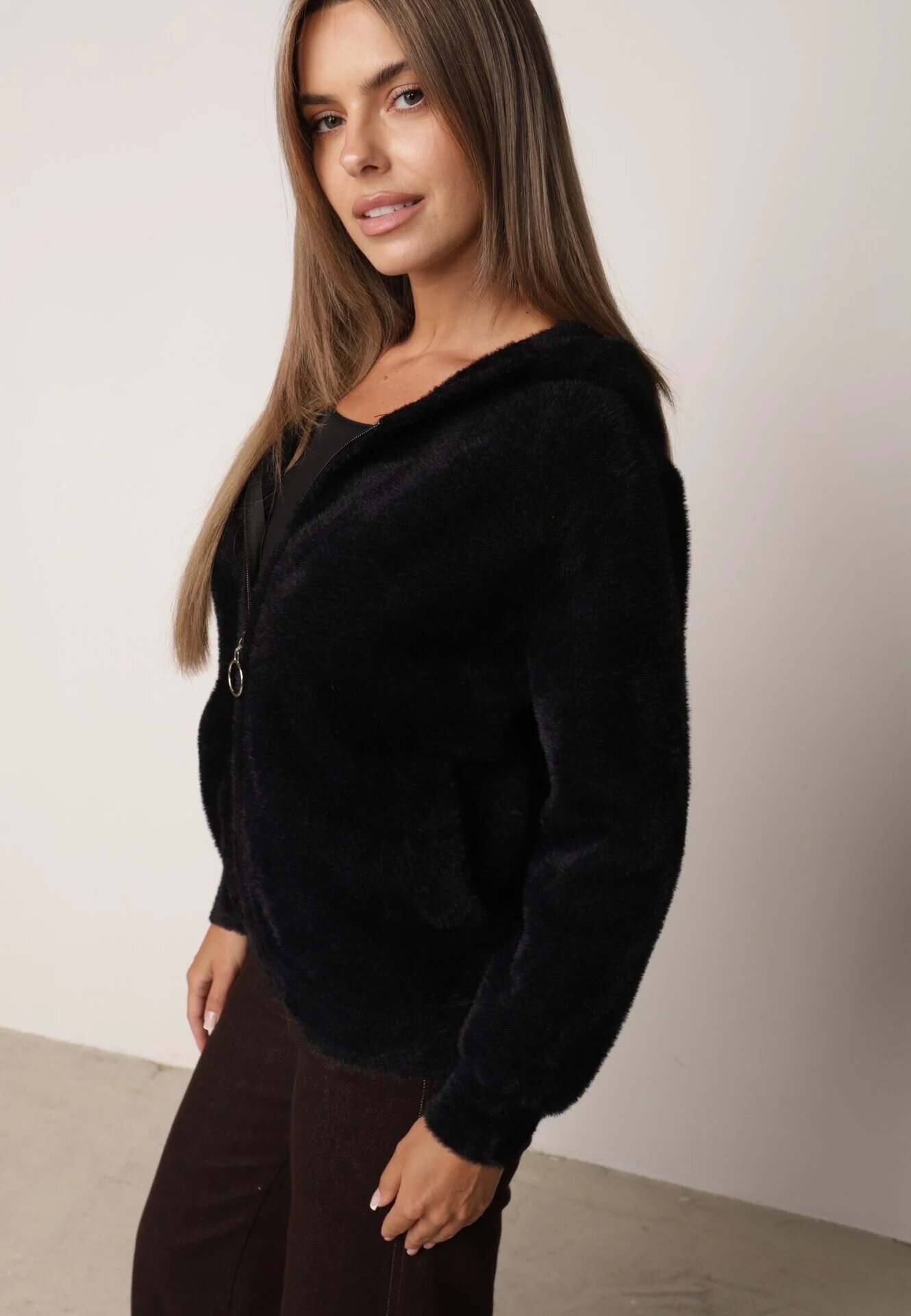 j&x Cardigan Negru