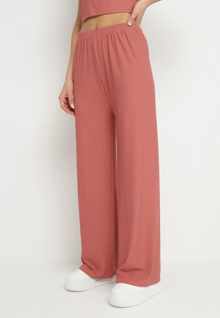 j&x Compleu reiat roz închis Top mulat și Pantaloni cu croi larg Miresia
