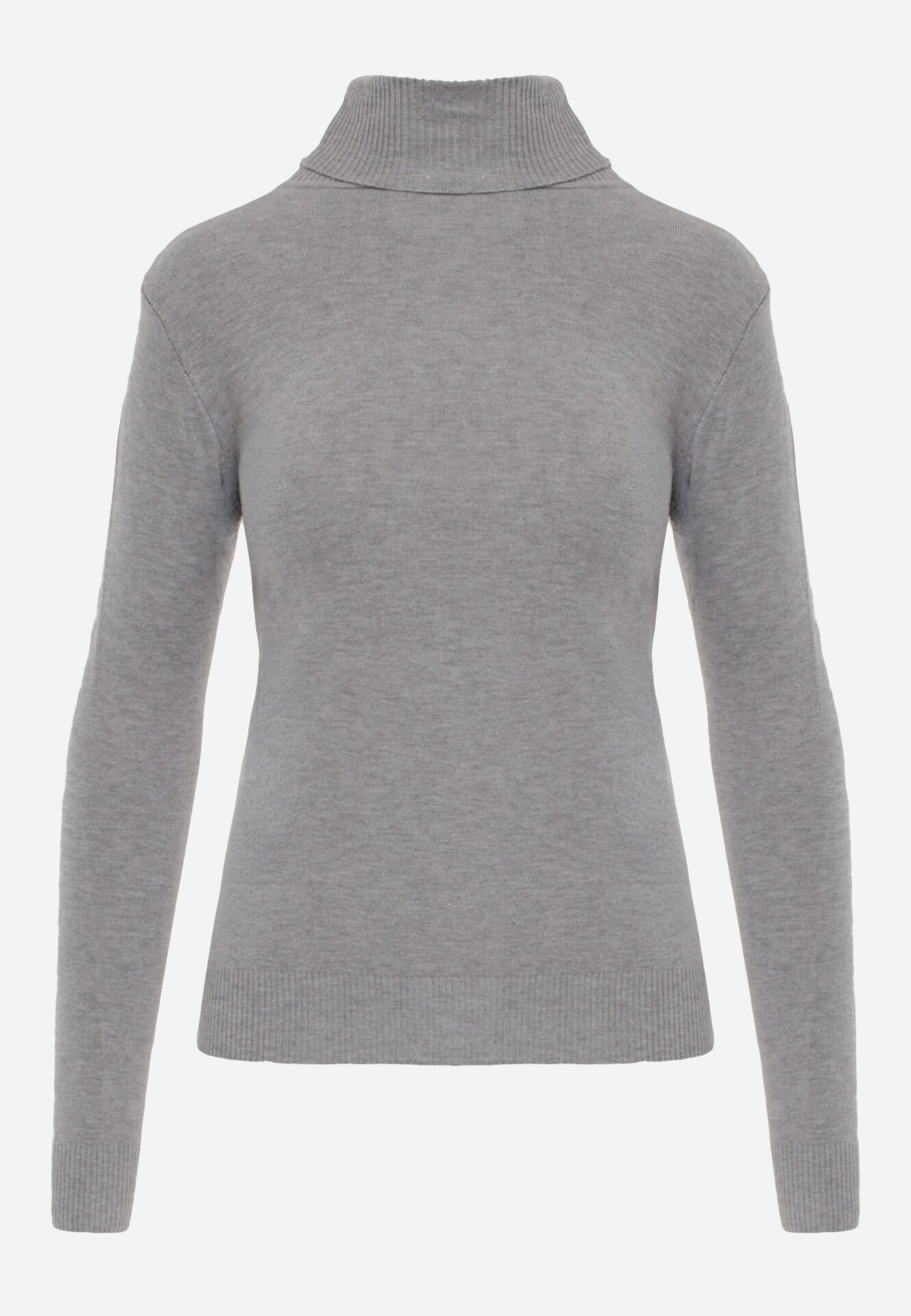 j&x Cu guler înalt din viscoză în stil clasic Timme Gri