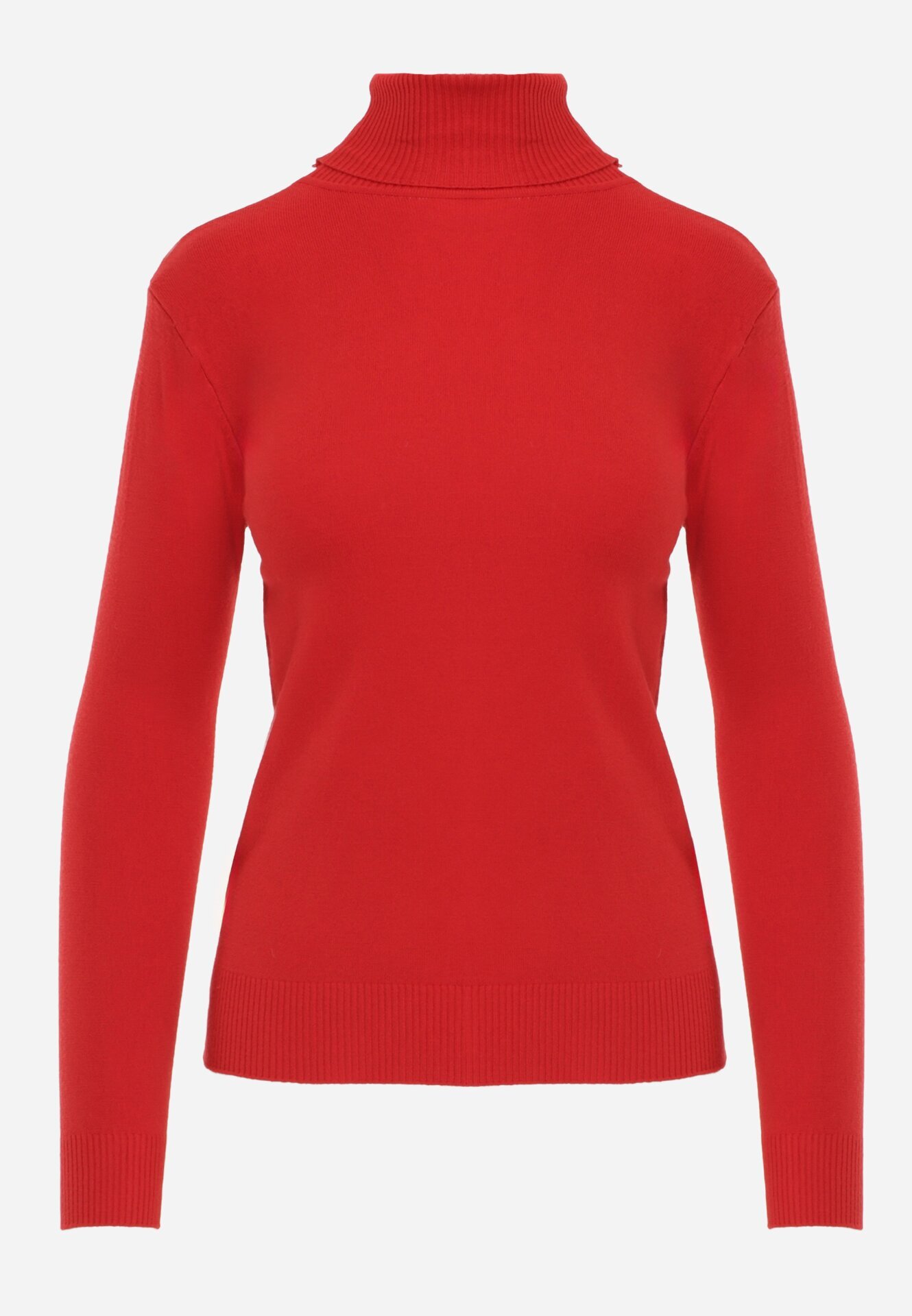 j&x Cu guler înalt din viscoză în stil clasic Timme Roșu