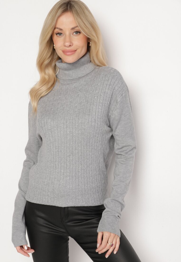 j&x Maletă Gri Casual din Bumbac din Tricot Reiat Tinathra