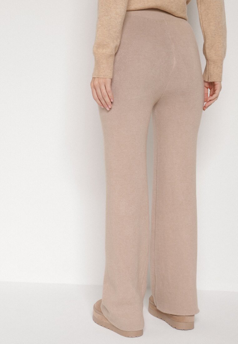j&x Pantaloni căptușiți tricotați cu croială largă bej Miorea
