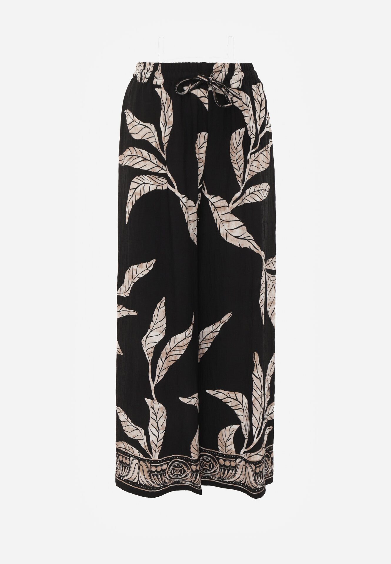 j&x Pantaloni din viscoză largi cu motiv floral Casual Nelinore Negri