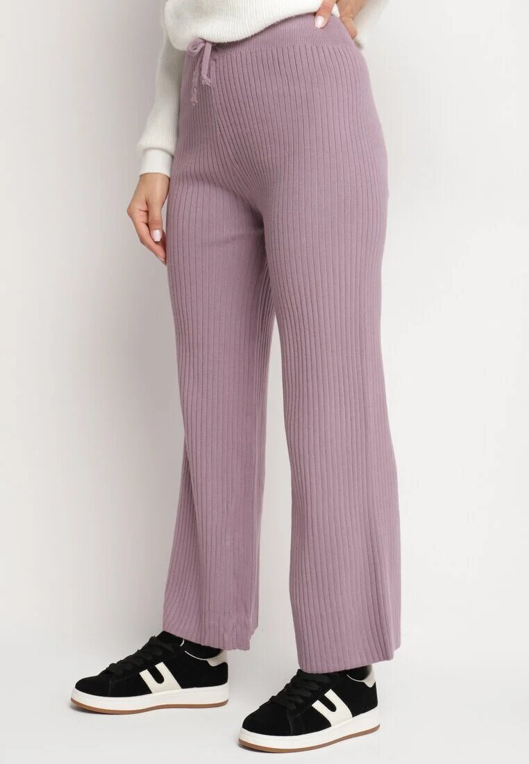 j&x Pantaloni Mov cu craci largi striați Romese