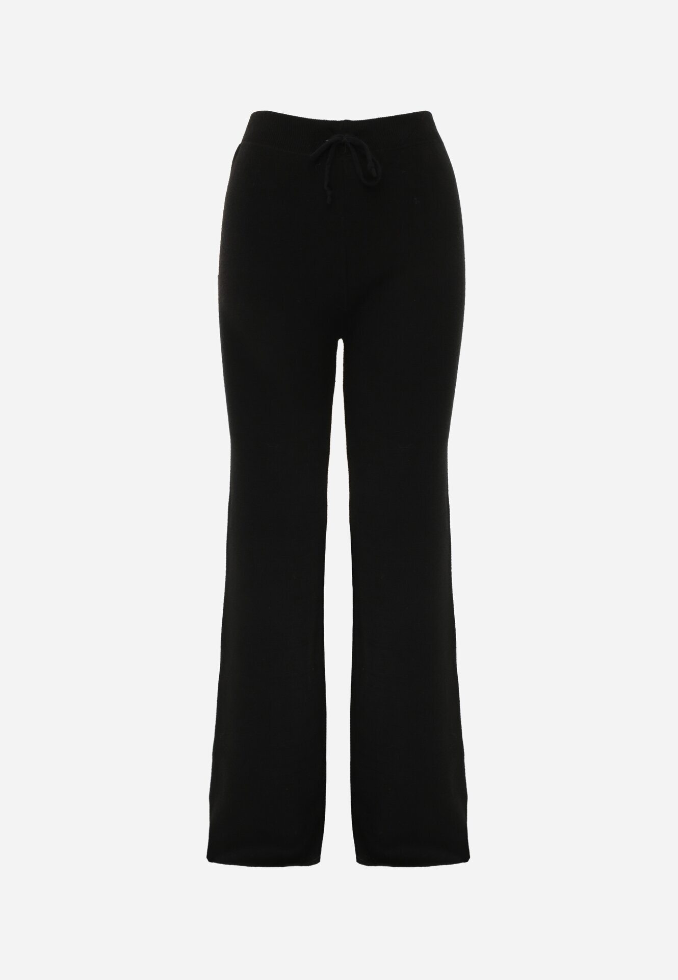 j&x Pantaloni negri căptușiți din tricot cu croi larg Miorea