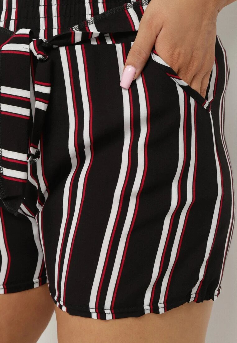 j&x Pantaloni scurți Negru-Fucsia Pereilodia