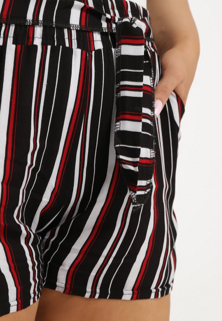 j&x Pantaloni scurți Negru-Roșu Pereilodia