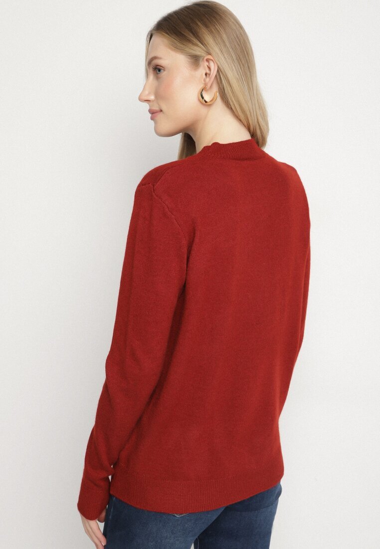 j&x Pulover Bordeaux Clasic cu Lână Mailira