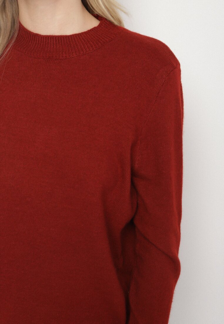 j&x Pulover Bordeaux Clasic cu Lână Mailira