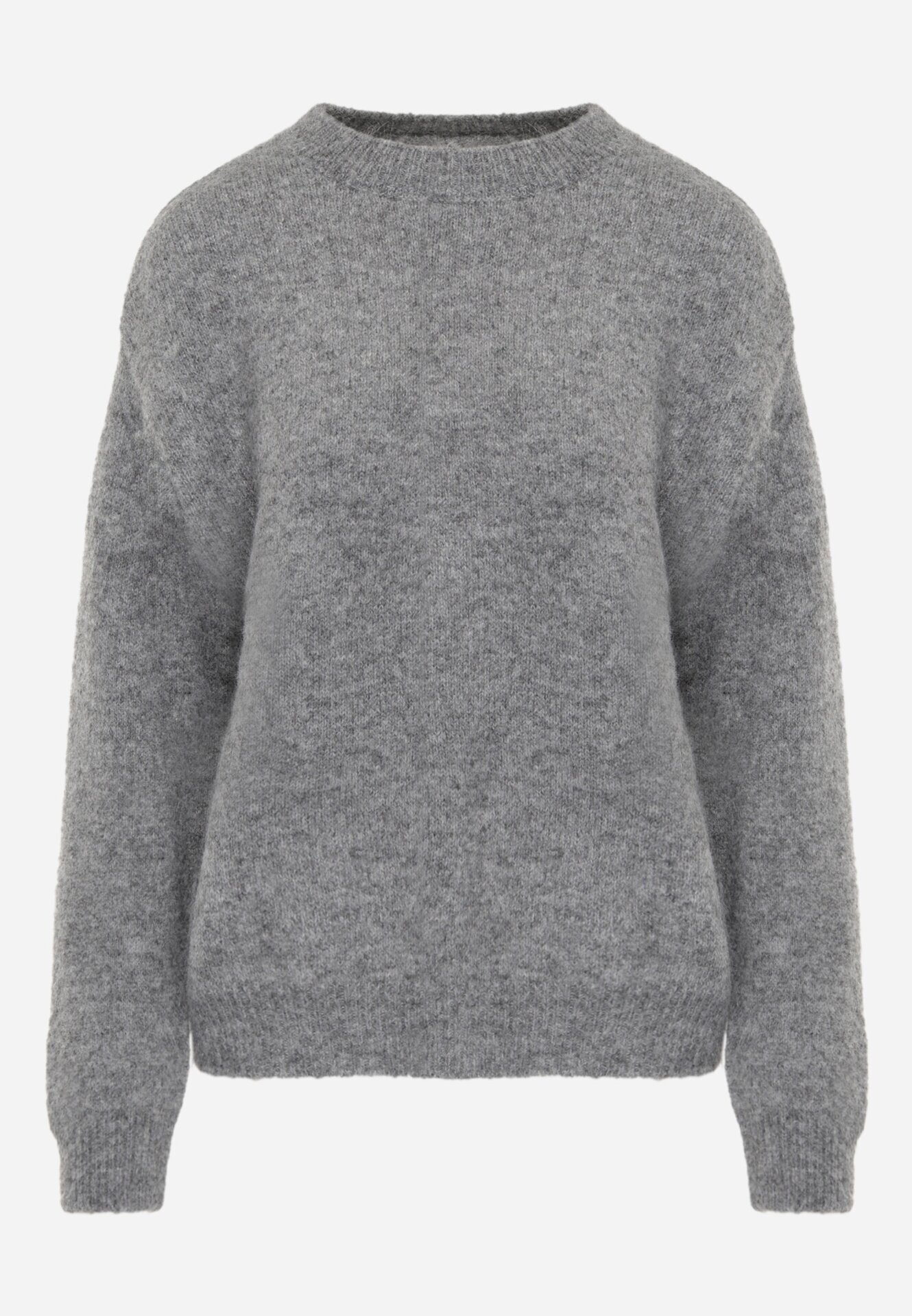 j&x Pulover Clasic Casual din lână Banfa Gri