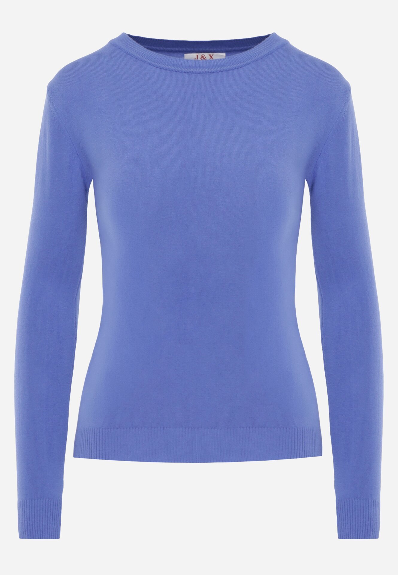 j&x Pulover clasic cu bumbac Ilves Albastru