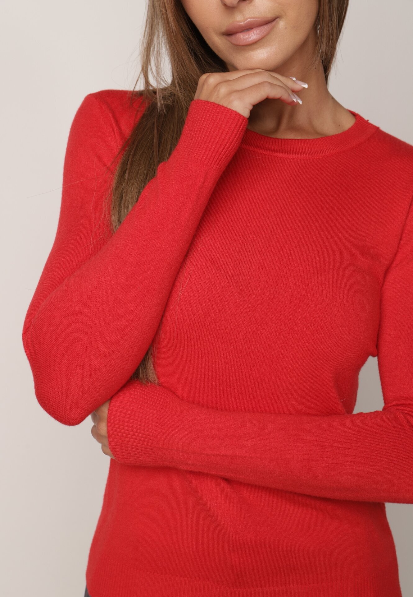 j&x Pulover clasic cu bumbac Ilves Roșu