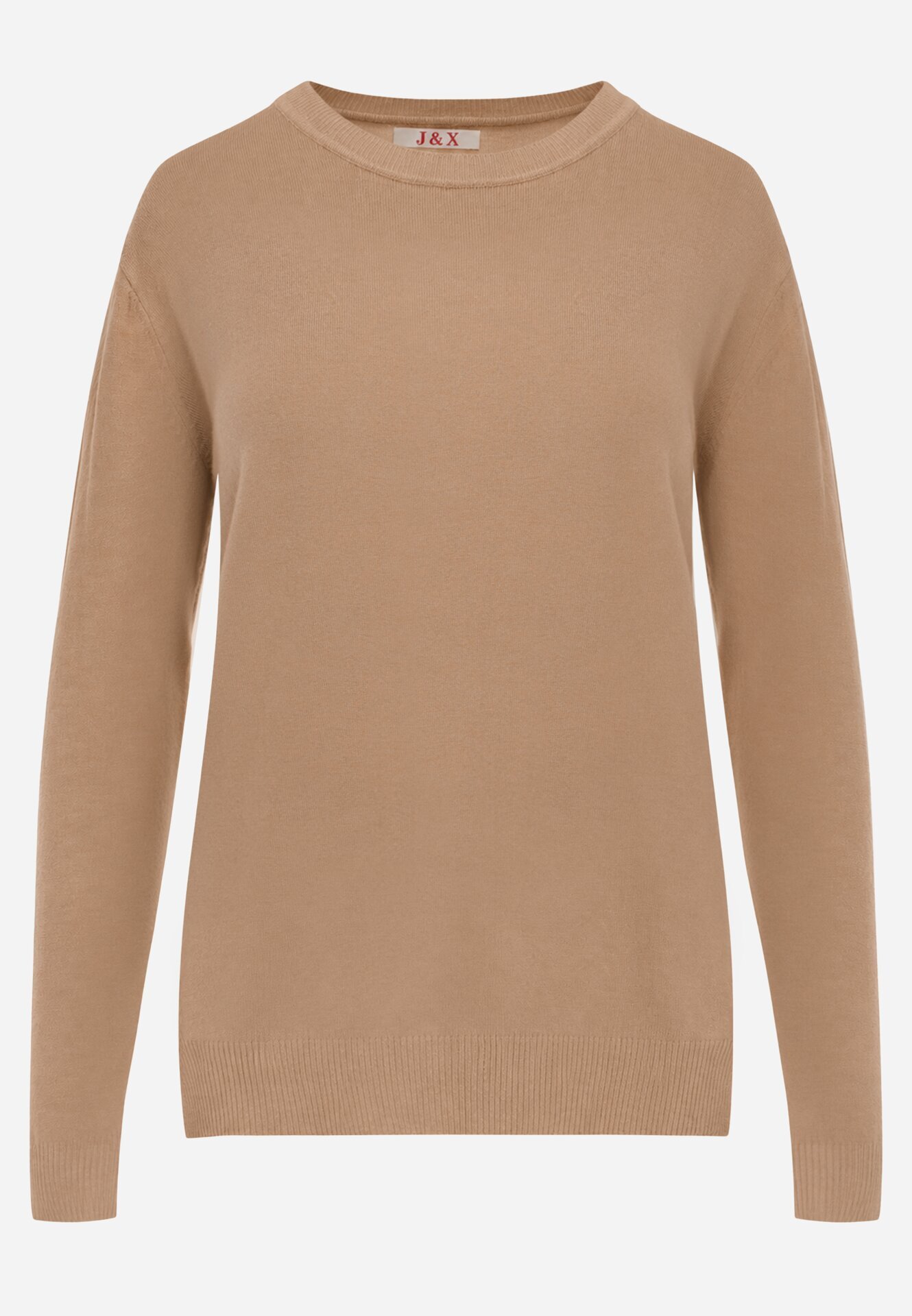 j&x Pulover cu croială clasică Elegis Bej