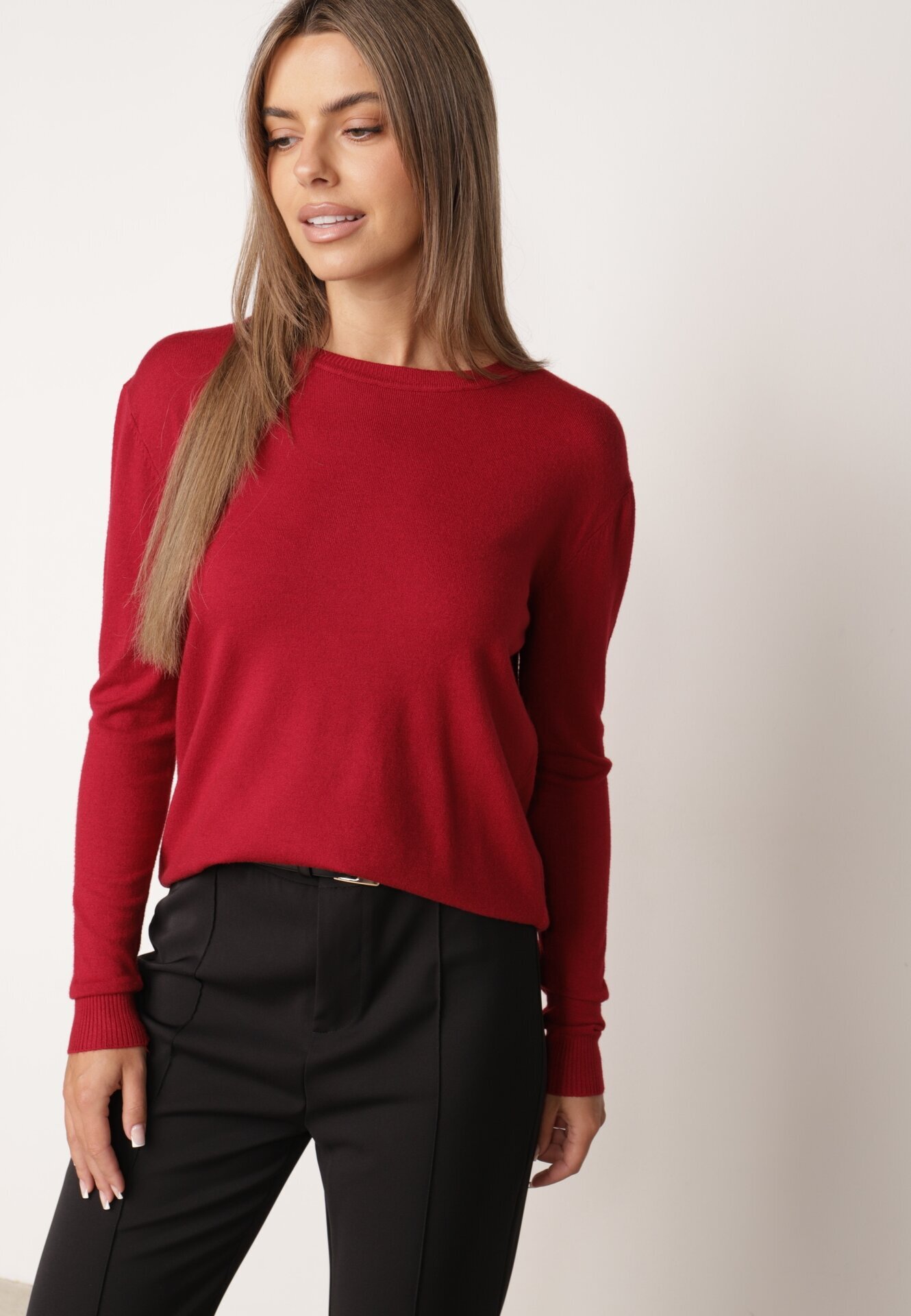 j&x Pulover cu croială clasică Elegis Bordo