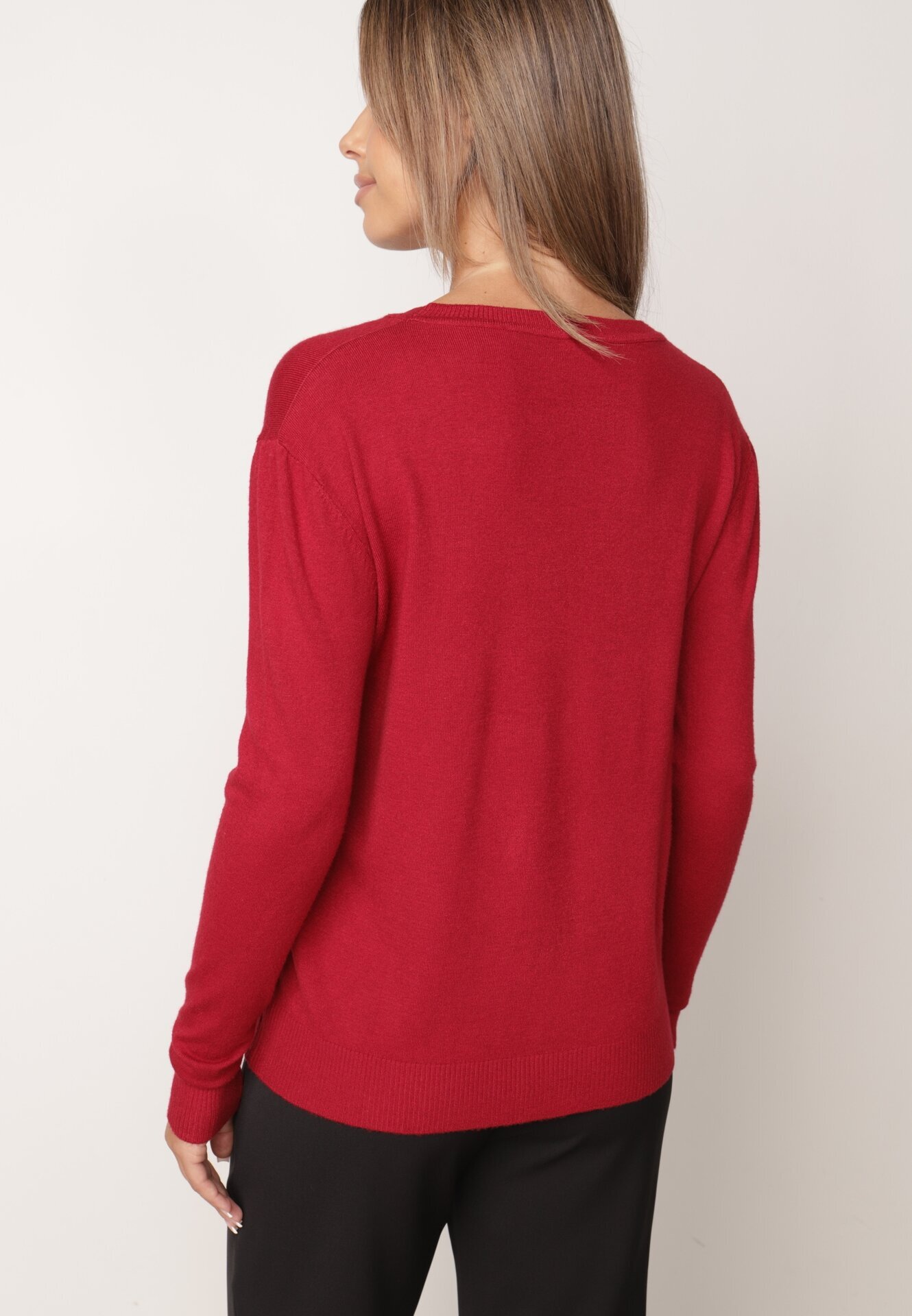 j&x Pulover cu croială clasică Elegis Bordo