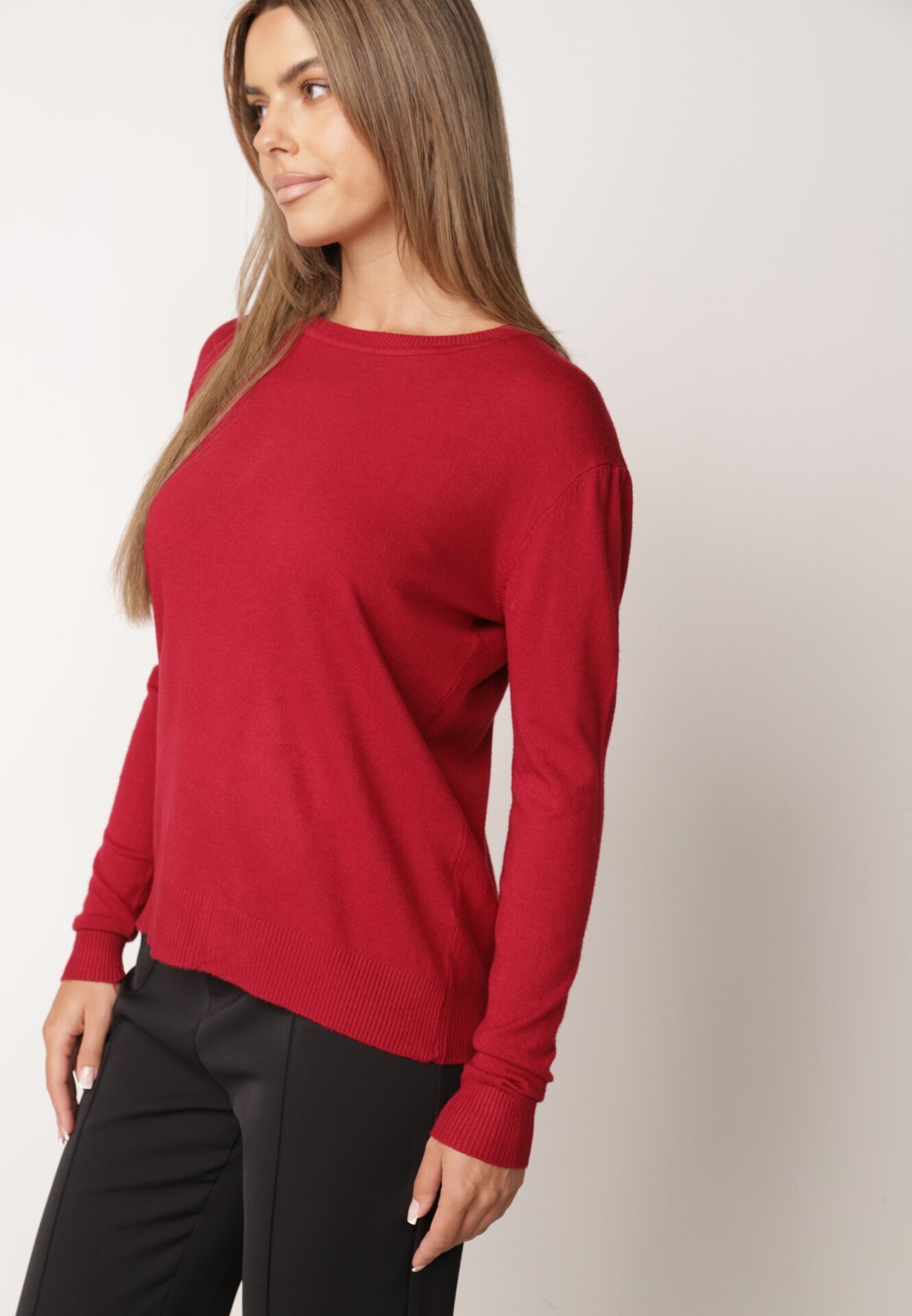 j&x Pulover cu croială clasică Elegis Bordo