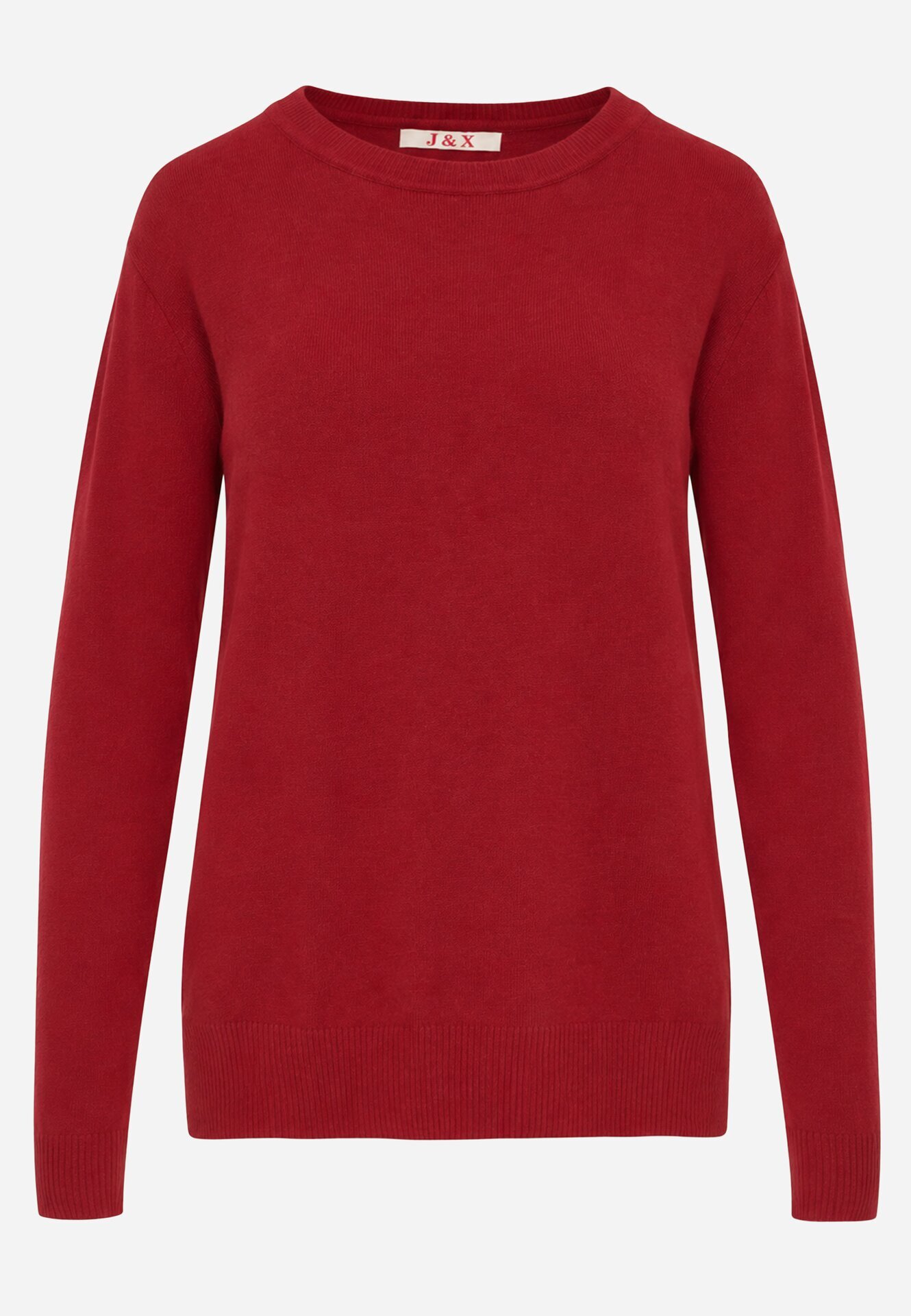 j&x Pulover cu croială clasică Elegis Bordo