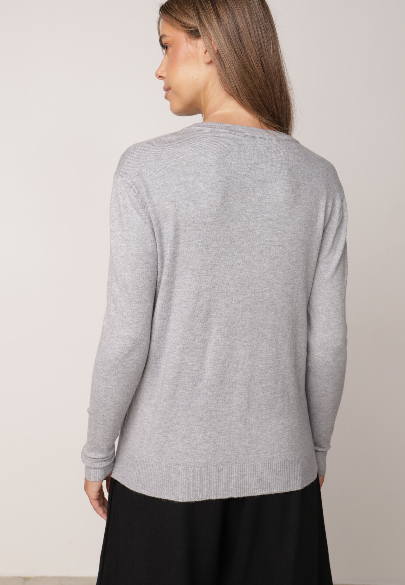 j&x Pulover cu croială clasică Elegis Gri