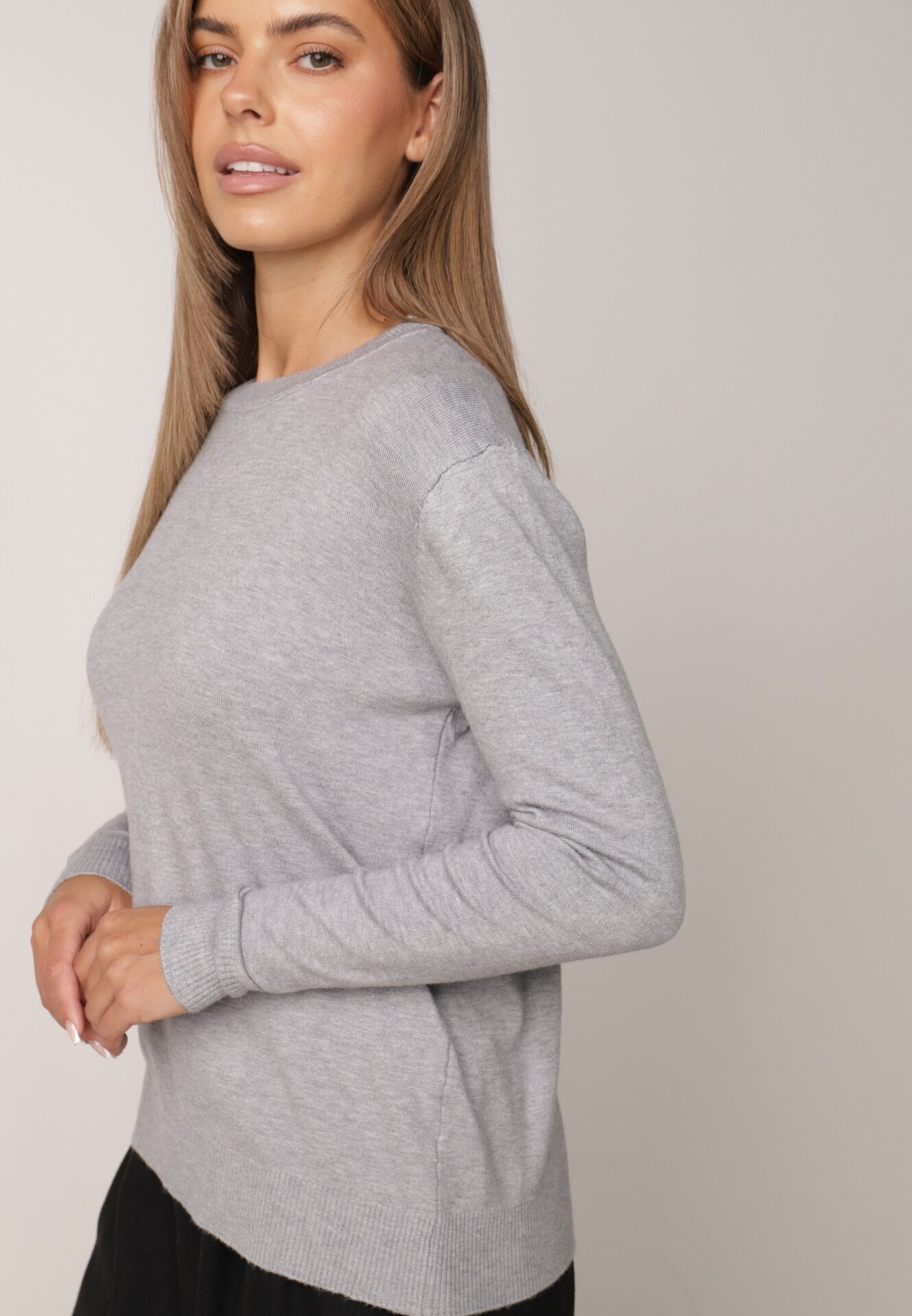 j&x Pulover cu croială clasică Elegis Gri