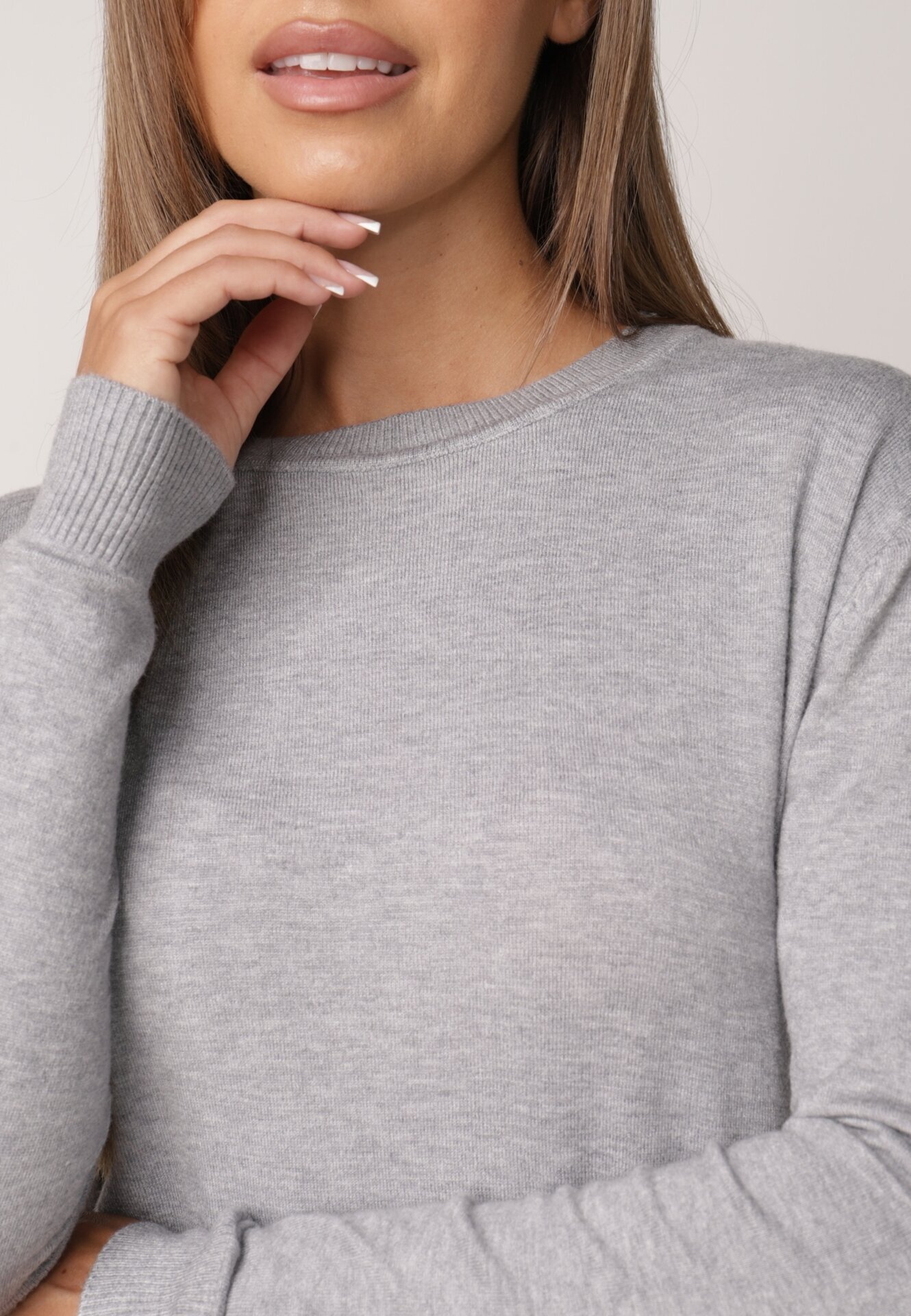 j&x Pulover cu croială clasică Elegis Gri