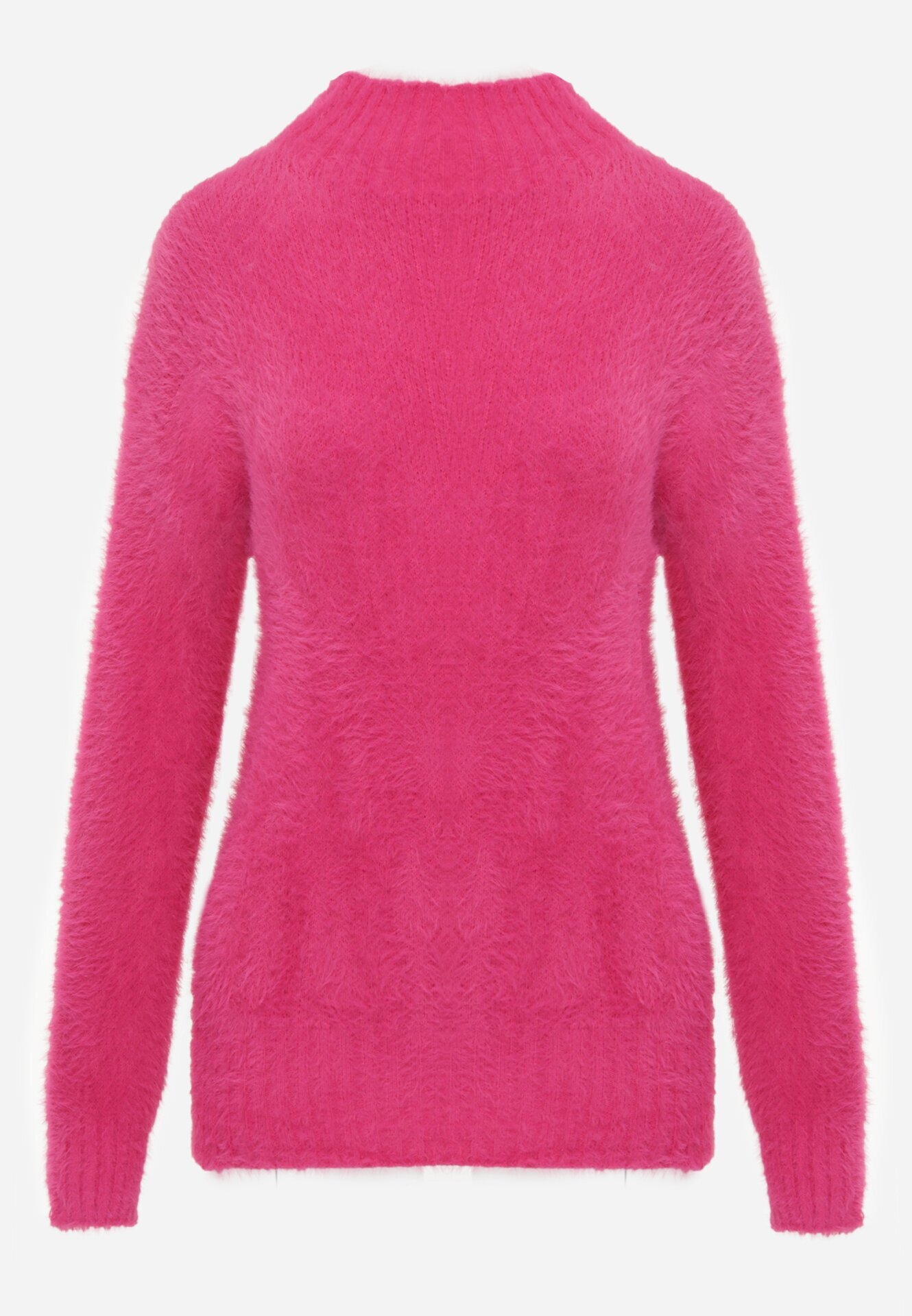 j&x Pulover cu lână cu guler înalt Seollio Fucsia