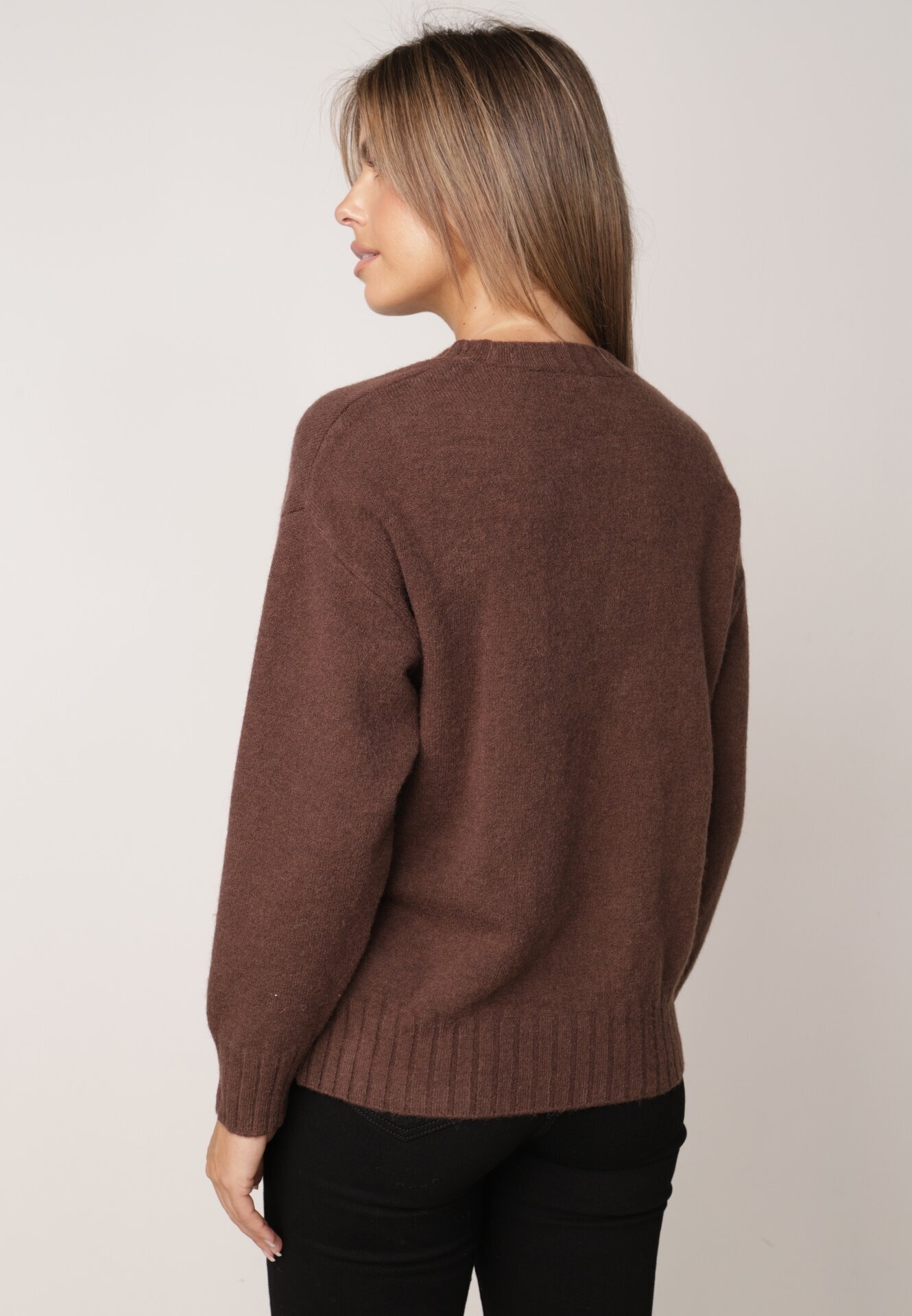 j&x Pulover din bumbac lână și broderie cu flori Zalto Maro