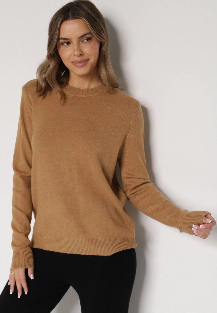 j&x Pulover Maro Casual cu Lână și Bumbac Nedalla
