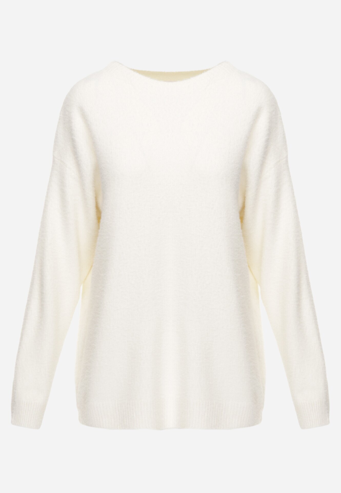 j&x Pulover oversize din lână și bumbac în stil minimalist Azrele Bej deschis