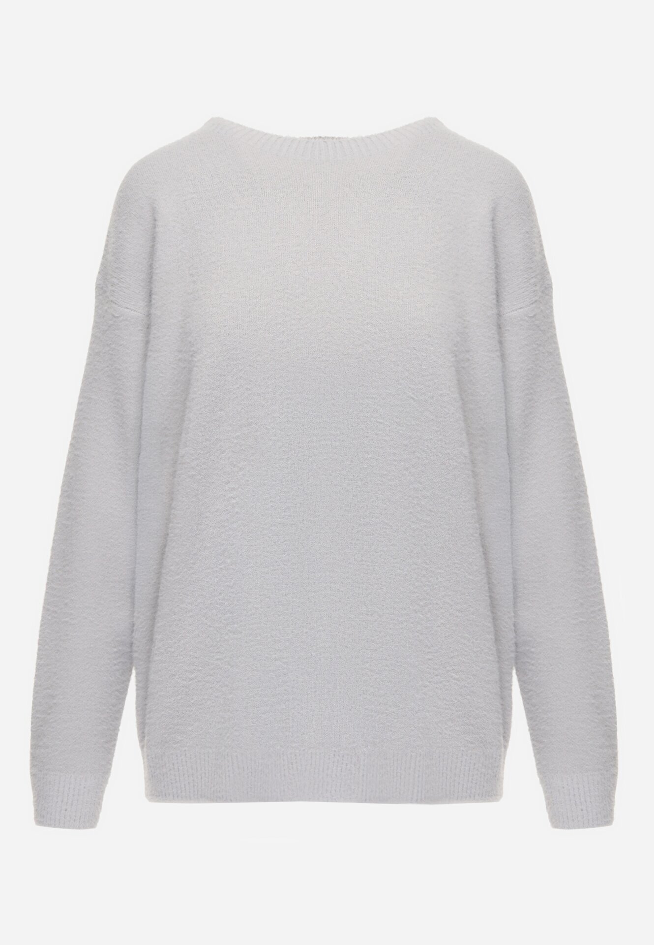 j&x Pulover oversize din lână și bumbac în stil minimalist Azrele Gri