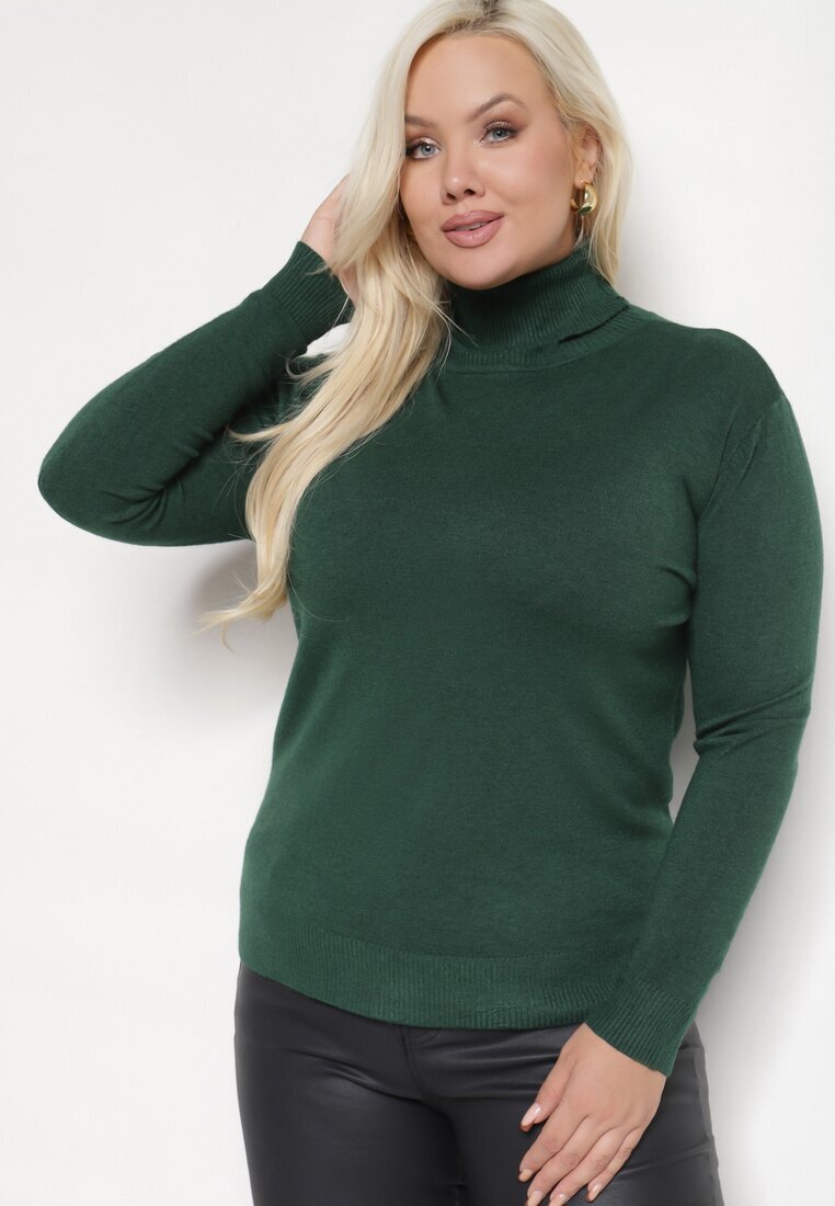 j&x Pulover pe gât Verde închis