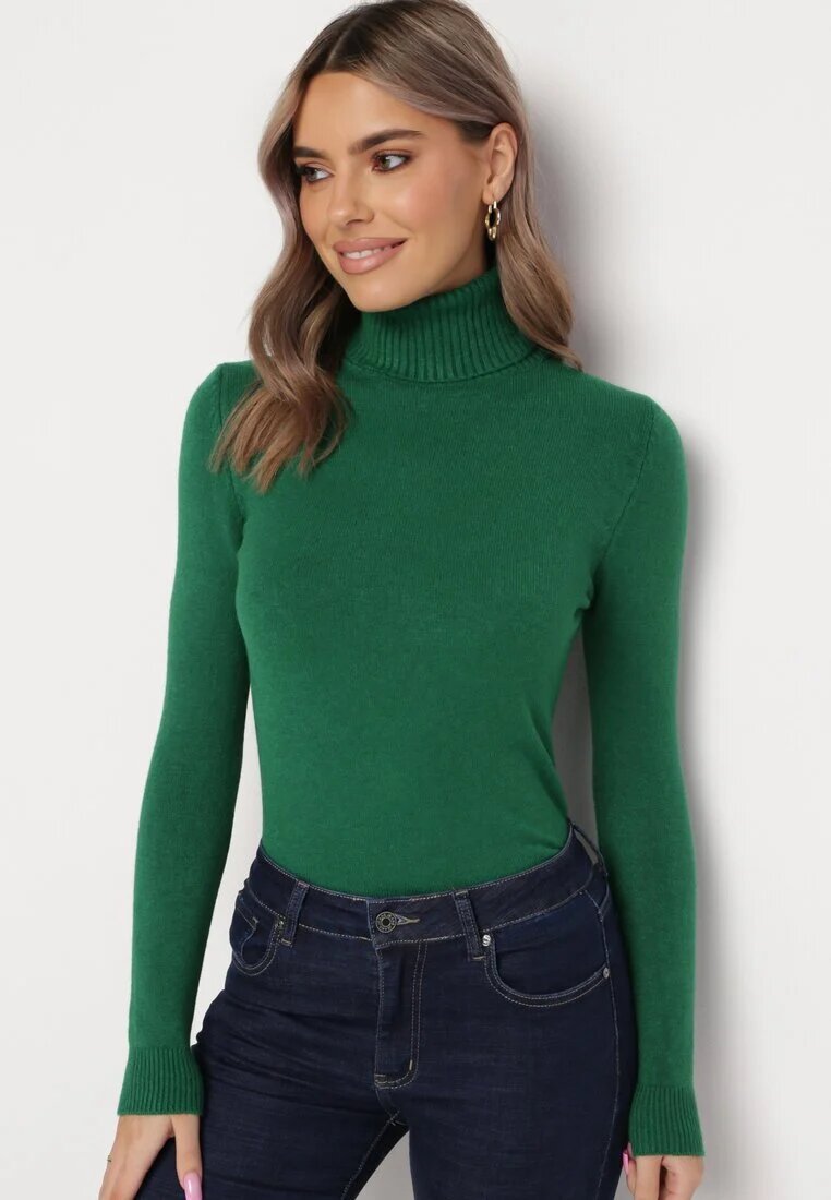 j&x Pulover pe gât Verde închis