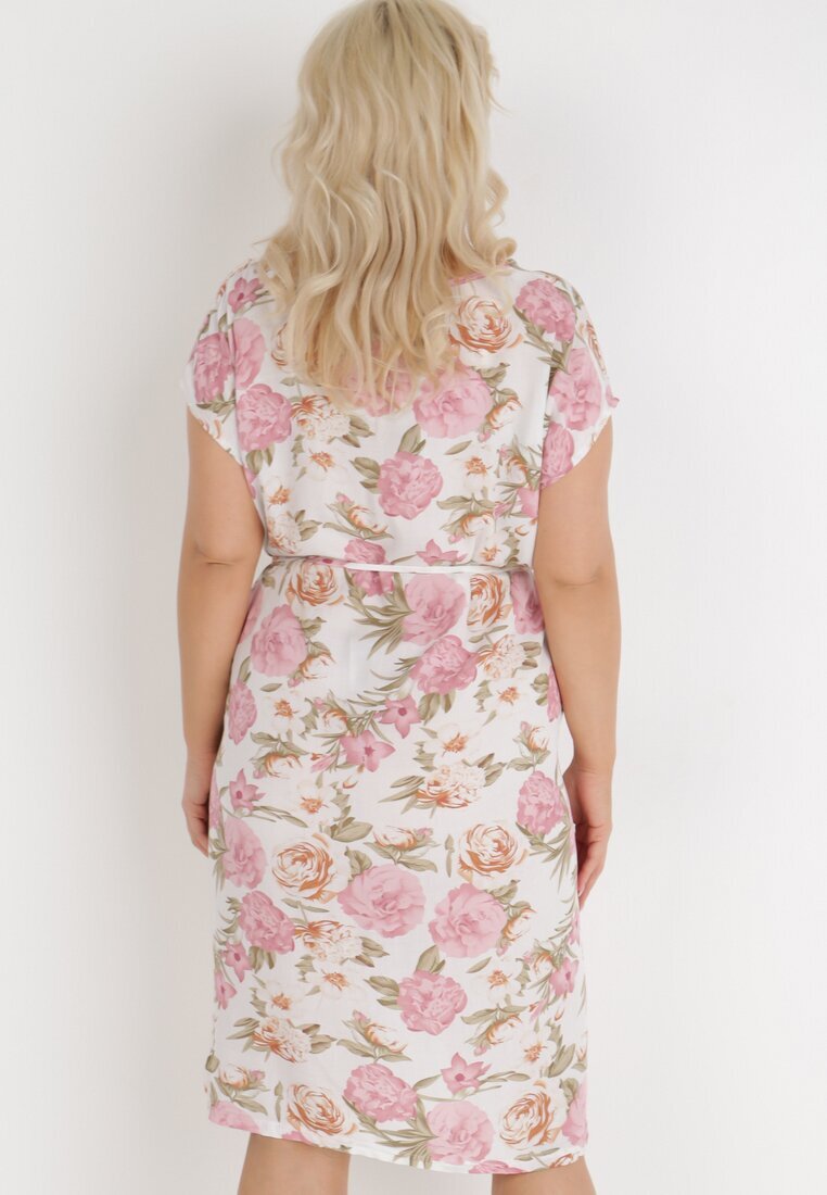 j&x Rochie Albă-Roz Endiore