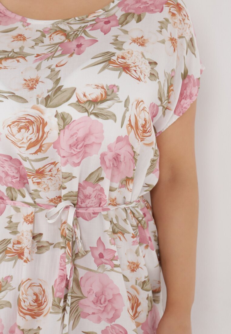 j&x Rochie Albă-Roz Endiore
