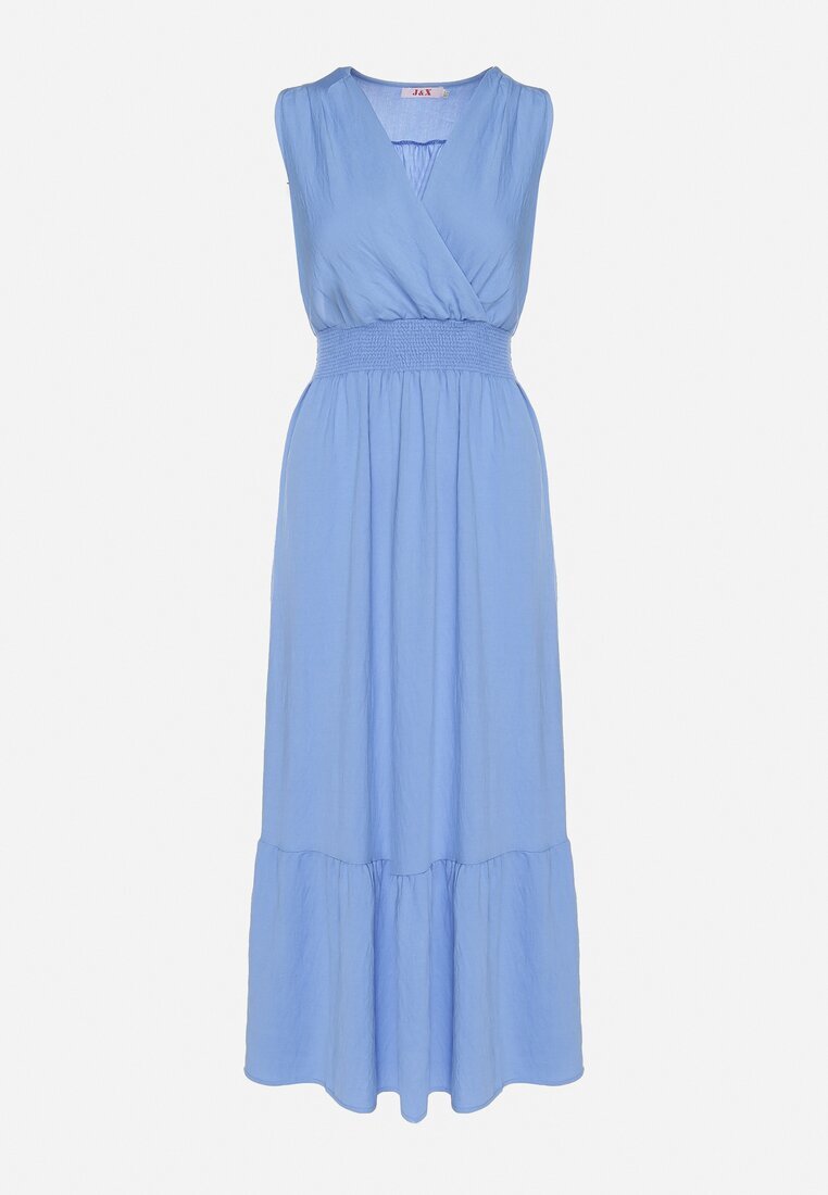 j&x Rochie Albastră cu croi cloș Fără mâneci cu decolteu petrecut Filoria