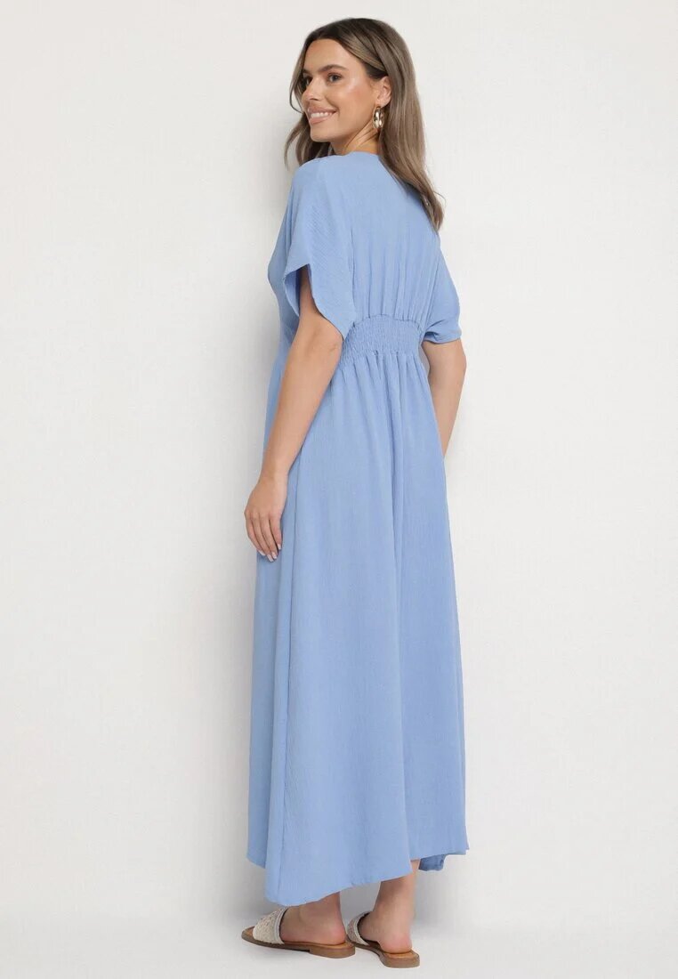 j&x Rochie Albastră din Bumbac cu Top Stil Liliac Filenia