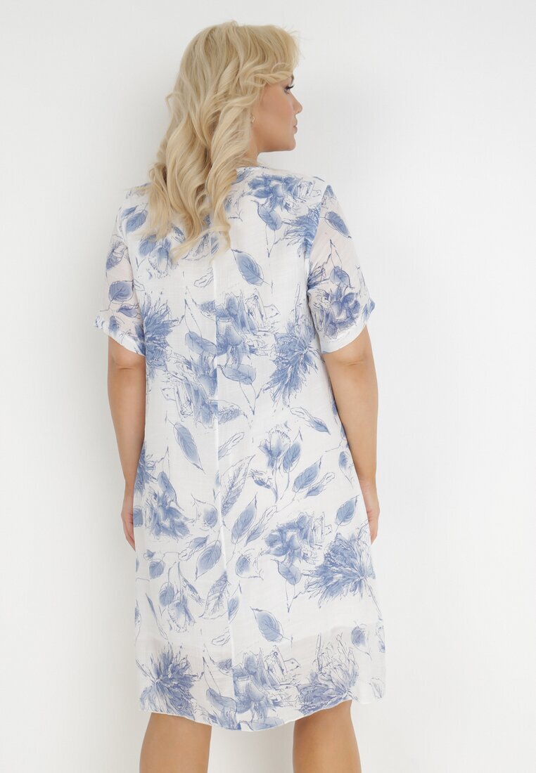 j&x Rochie Albastră din Bumbac Sebaestus