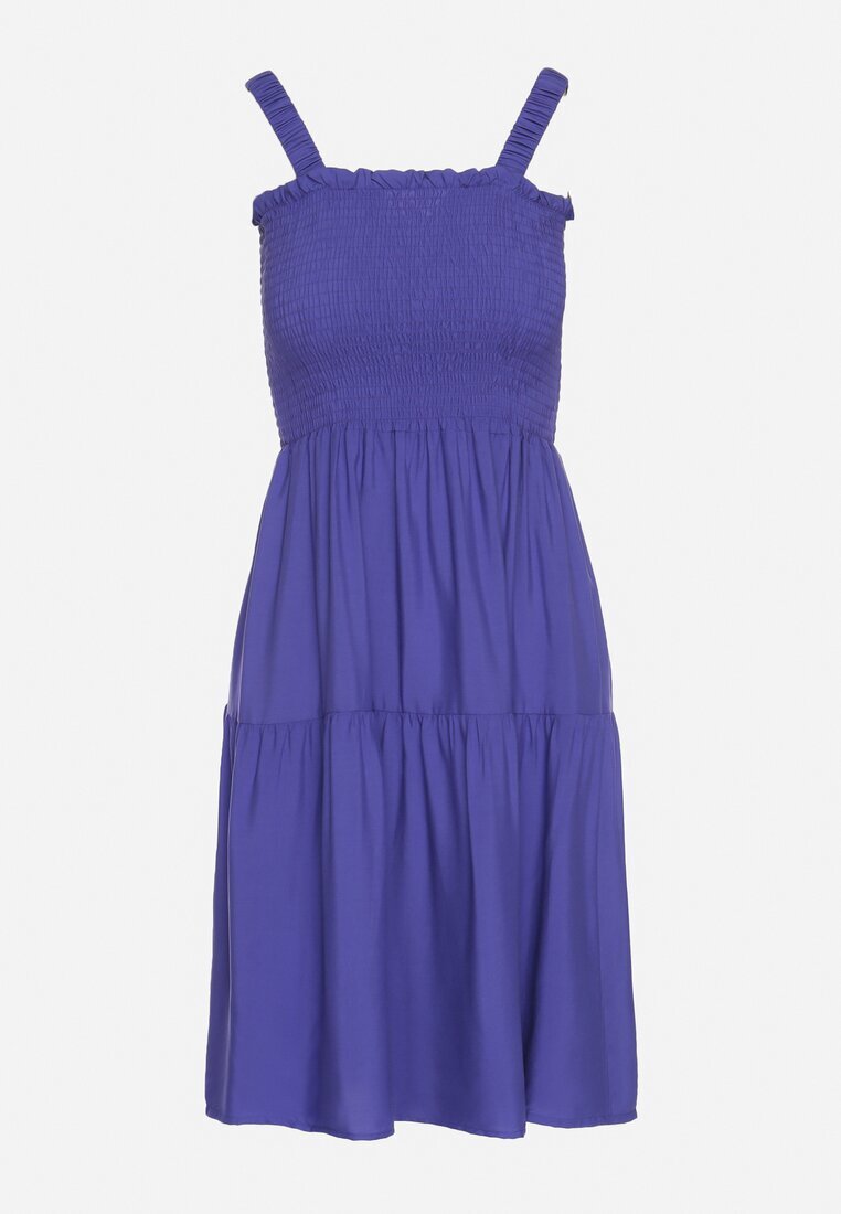 j&x Rochie Albastră Evazată cu bretele din viscoză Miravelia