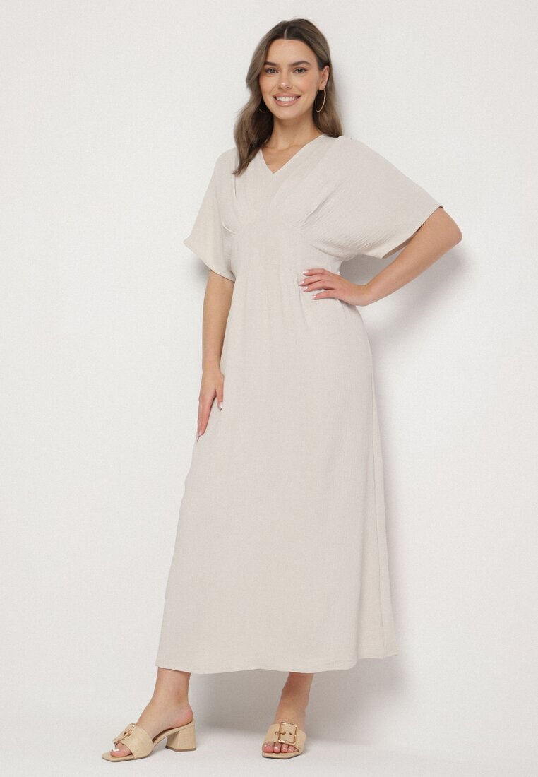 j&x Rochie Bej deschis cu Bumbac și Partea superioară în stil Liliac Filenia
