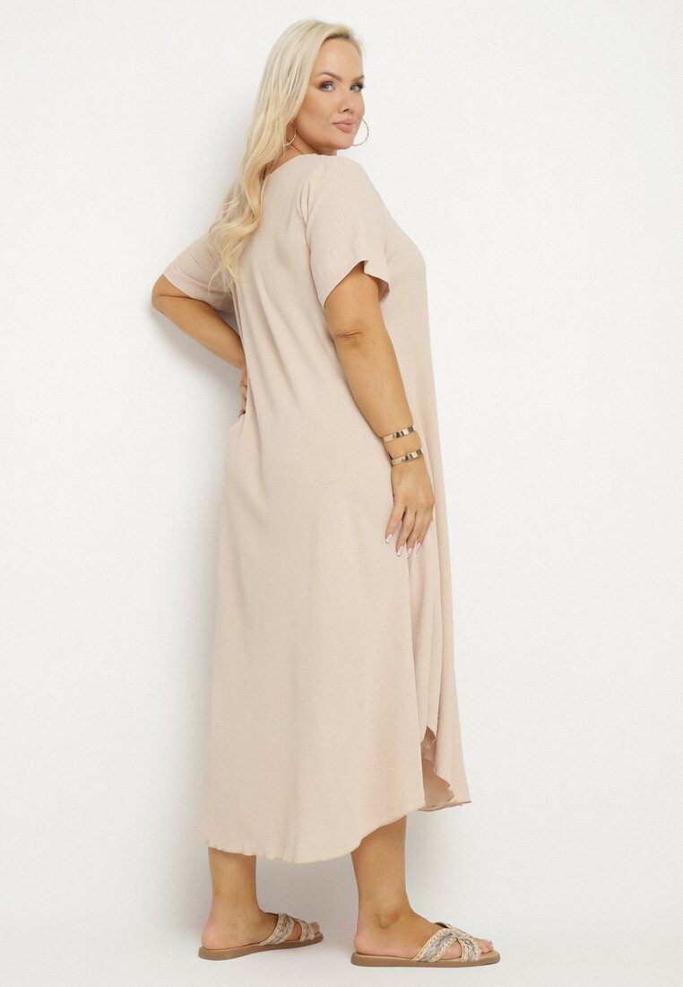 j&x Rochie bejă evazată din Bumbac Elzedia