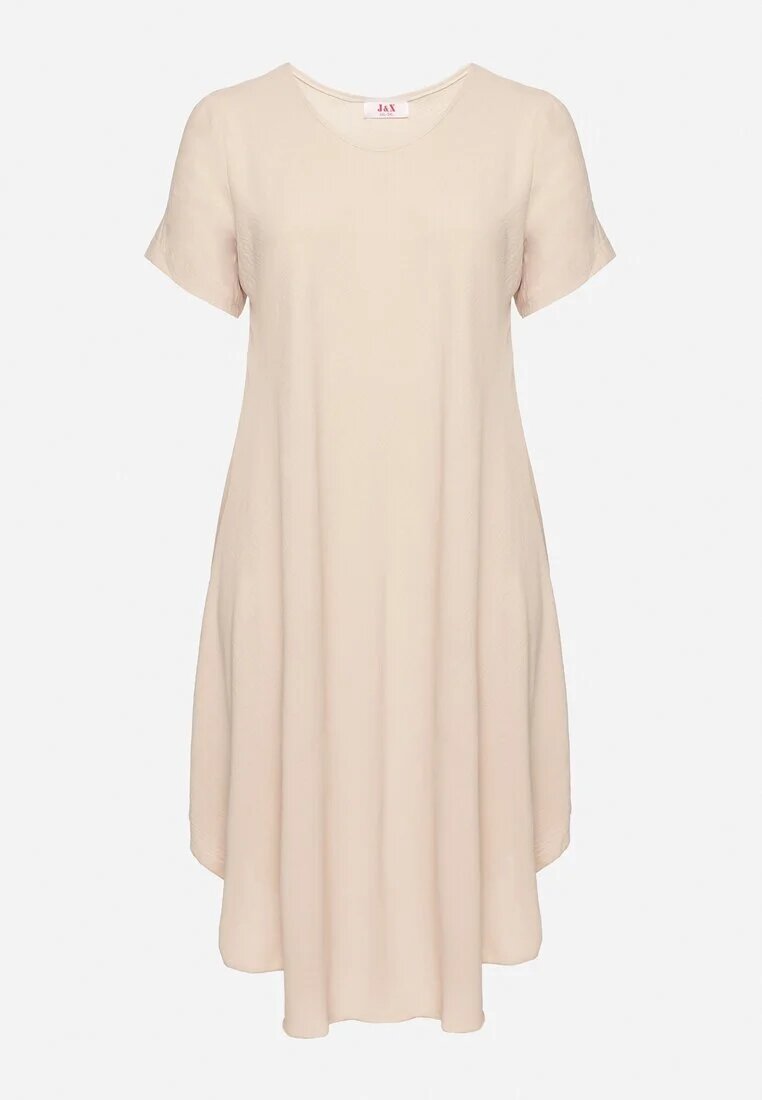 j&x Rochie bejă evazată din Bumbac Elzedia