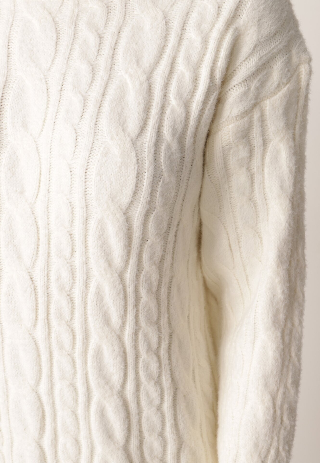 j&x Rochie clasică tricotată cu lână în relief împletit Smalt Bej deschis