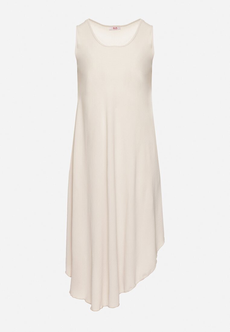 j&x Rochie Evazată Bej deschis din Bumbac Nairilo