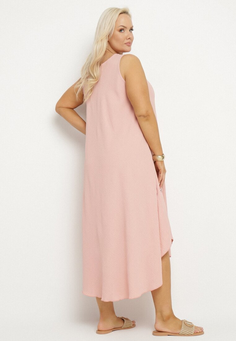 j&x Rochie Evazată Roz din Bumbac Nairilo
