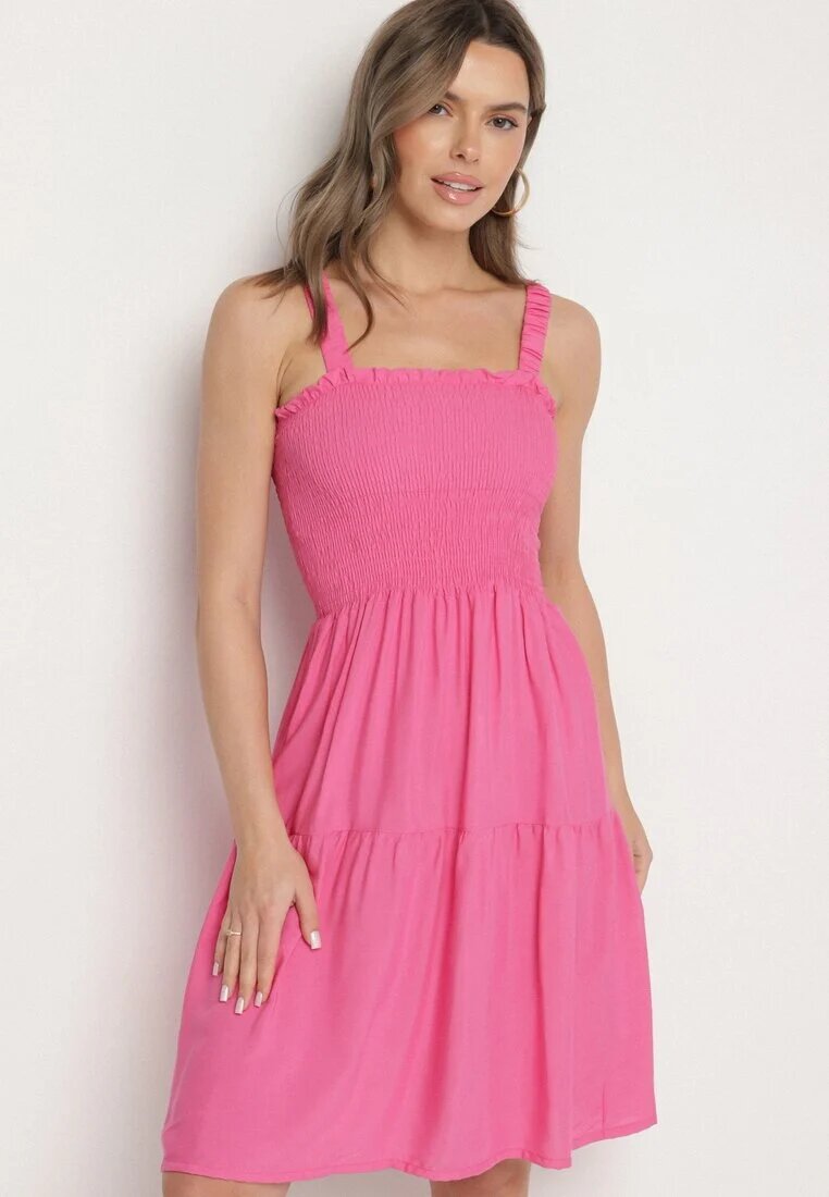 j&x Rochie Fucsia Evazată cu bretele din viscoză Miravelia