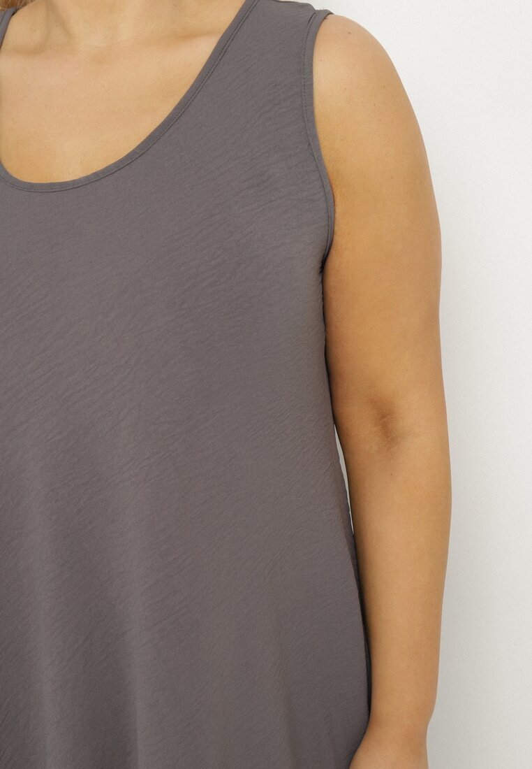 j&x Rochie Gri Evazată din Bumbac Nairilo