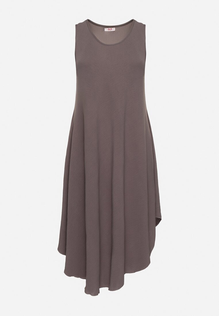 j&x Rochie Gri Evazată din Bumbac Nairilo