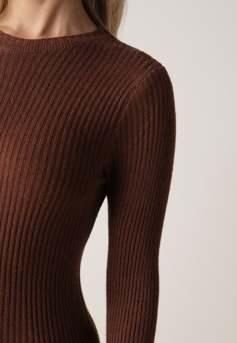 j&x Rochie Maro Mulată din Tricot Reiat cu Bumbac Tesmera