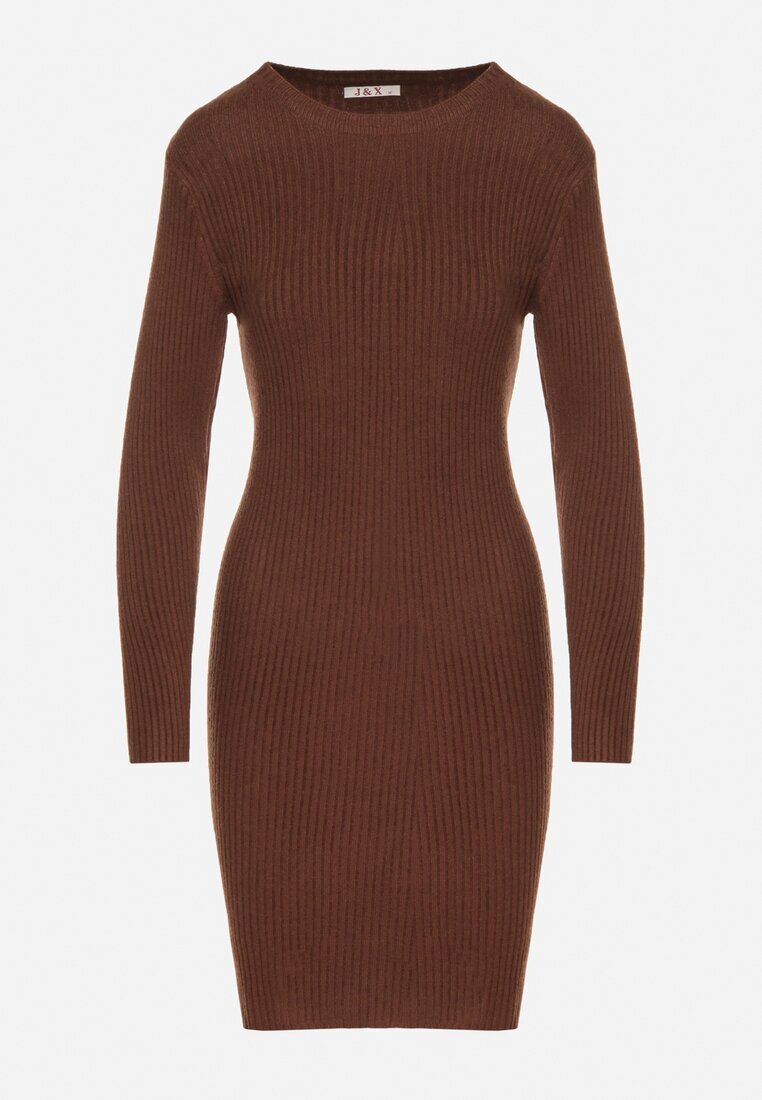 j&x Rochie Maro Mulată din Tricot Reiat cu Bumbac Tesmera