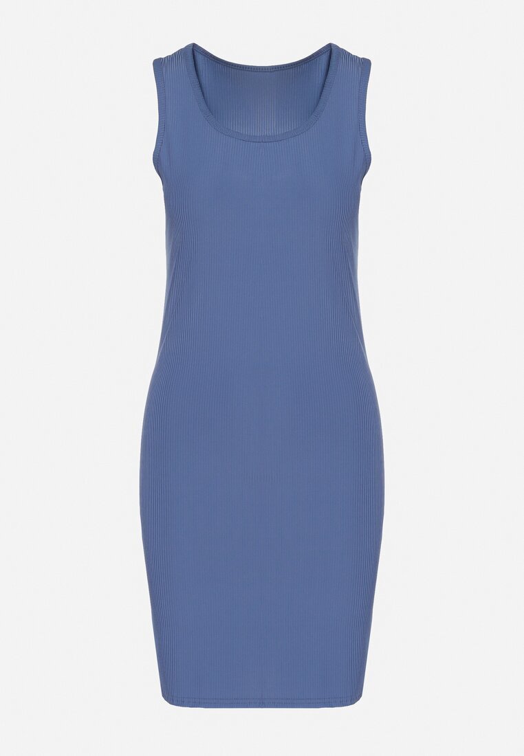 j&x Rochie mulată albastră din bumbac Nerisave